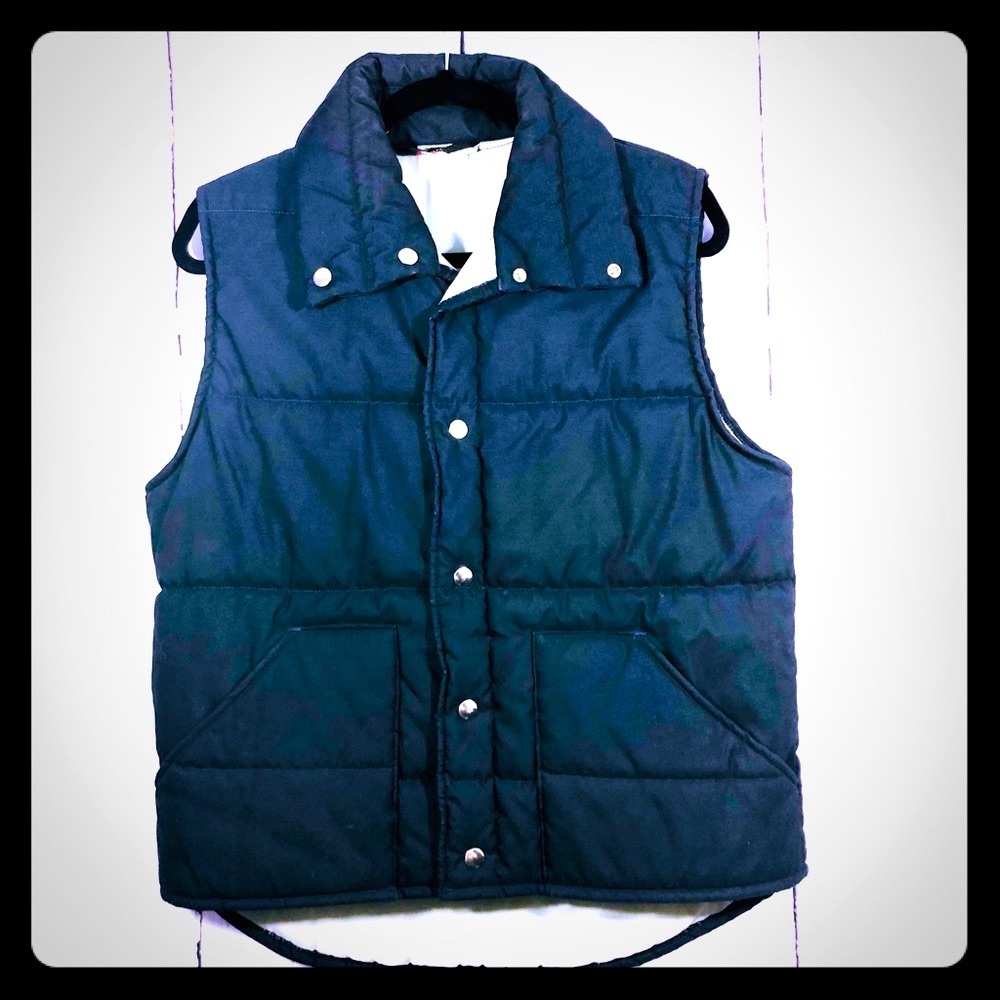 Unisex Sportsmaster Blue Puffer Vest with Snaps